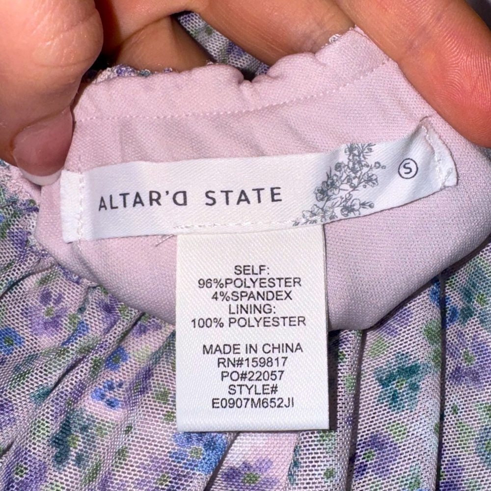 Altard State Floral Halter Rose Purple & Blue Dress Size Small 💜💙💚 NWT 🤍 - Picture 4 of 5